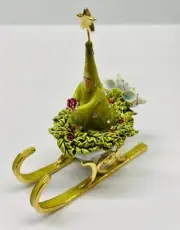 Dept 56 Krinkles by Patience Brewster Tree In Sleigh Jeweled Box - NEW