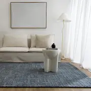 Brand Ventures Abasco Steel Blue Knitted Wool Rug