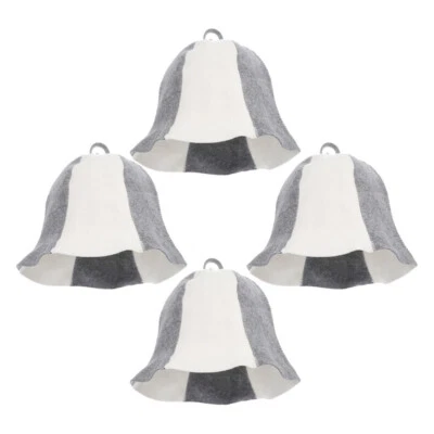 4pcs Felt Sauna Hat Fashion Hat for Sauna Water Absorption Sauna Hat Portable