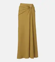 [Christopher Esber] Christopher Esber Ruched maxi skirt AU 8 green