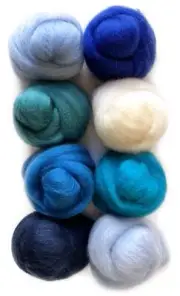 Wool Roving 12" .25oz 8/Pkg The Sea