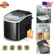 Fast Ice Maker Machine - Portable Design with Two Ice Sizes, Quiet Operation
