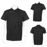 Mens Womens Top #M-4XL Coat Professional Chef Button Shirts Kitchen Uniform