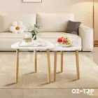 Wood Coffee Table Set 2 Nest Sofa Bed Side Dining Cocktail Tea Cafe Nightstand