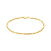 9ct Yellow Gold Silver Filled 19cm Foxtail 50 Gauge Bracelet