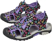 [GreaterGood] Walking Paws Sport Sandals Closed Toe Adjustable Straps Lightweight Flexible Durable Outdoor Shoes Gifts for Women