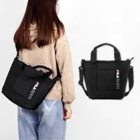 在飛比找PChome24h購物優惠-Fila 斐樂 托特包 Tote Bag 黑 白 可拆背帶 