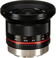 Rokinon 12mm F2.0 NCS CS Ultra Wide Angle Lens for Fuji X Mount Digital Cameras (Black) (RK12M-FX) - Fixed