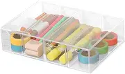 [Generic] Sunglasses Organizer Acrylic | Clear Sunglass Storage | Jewelry Organizer Clear for Necklace Ring, 4-Layer Tabletop Eyeglass Storage Box