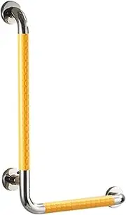 90° Removable Bathroom Grab Bar, Bath Toilet Kitchen Stair Towel Support Handrail for Kitchen Bedroom Bathtub, Shower and Steps(Yellow,Right-50x70CM)