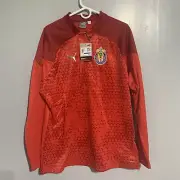 Puma Chivas Training Fleece Jacket Quarter Zip Red 2023-24 Sz XL 773622-04