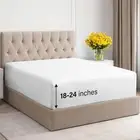 Extra Deep Queen 400 Thread Count Cotton Fitted Sheet - Hotel Luxury Single F...