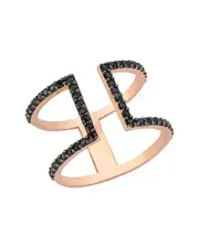 Amorium 18K Rose Gold Plated CZ Ring