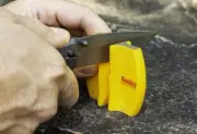 Kitchen Knife Sharpener Professional System 2-Step Yellow Easy To Use camping