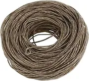Black Hemp Cord 61m for Necklace Making Candle Wicks or Decorative String Pure Bee Wax DIY Oil Lamp(Dark)