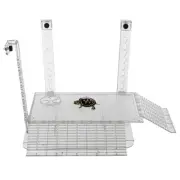 Basking Platform With Screwless Installation, Hanging Ramp for Turtle Fish