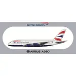 RBF現貨  BRITISH A380 20*8.8CM STICKER 貼紙 S-R-380-BA