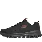 SKECHERS Men's Glide Step Fasten Up Black/​Red Shoes