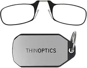 ThinOptics Reading Glasses And Keychain Fob 1.50 Strength Black Frame