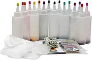 [Whnbuij] Color Burst Craft Kit - Create Your Own Swirly Designs, Tie-Dye Partys Esentials Include Vials | Dazzling Dyes Super Absorbent, Pigments Elastic Bands for Arts Crafts Fabric Textile Projects
