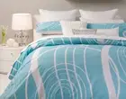 3 Pce MURRAY White Blue QUEEN Size Quilt Doona Duvet Cover Set LOGAN & MASON