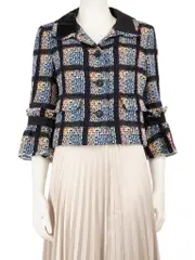 Pre Fall 09 Bow Detail Tiled Tweed Jacket
