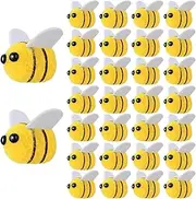 Atelierate 50PCS Bee Pompom Hair Ball Polyester Child Headdress Wedding Figurines DIY Handmade Material Hat Clothing Decor