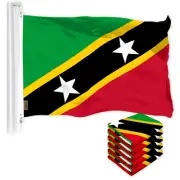 5 Pack: Saint Kitts and Nevis Flag 3x5 Ft LiteWeave Pro Series Printed