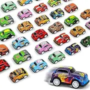 30 Pack Mini Pull Back Cars for Kids Ages 3 4 5 6 Years Old, Bulk Vehicles Set Birthday Return Gifts for Boys and Girls, Children Party Favors and Treasure Box Toys for Classroom