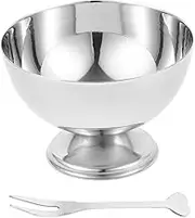 Ciieeo 1 Set Stainless Steel Ice Cream Cup Dessert Bowls for Yogurt Snacks Fruits Stylish Portable Versatile Serving Bowls for Home Bars Outdoor Use