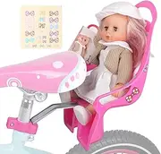 Doll Seat for Girls Bikes, Decorative Bikes Chair for Dolls with Stickers,Bikes Attachment for Kids, Fits Plush Toys & Stuffed Animals