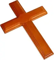 RORPOIR Religious Inspirational Wooden Cross Craft Pendant Solid Wood Smooth Surface Multi-purpose Decor