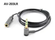 3' Slim 3.5mm Stereo Right-Angle Male/Female Headphone Audio Extension Cable