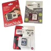 Kingston 8GB Class 4- MicroSDHC Memory Card 32 GB W/ Adpt & Emtec 16 GBLOT OF 3