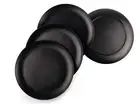 Melamine Matt Black Dinner Plates (10 Inch, Pack of 6)