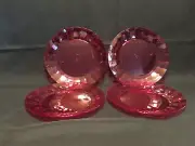 NEW Tupperware set of 4 Prism plates - PINK - FREE SHIPPING!