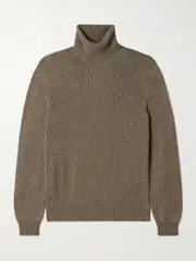 [Loro Piana] Loro Piana - Fobello Cashmere Turtleneck Sweater - Dark green - IT40 IT 40 Green