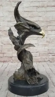 European Finery Design Eagle Flight Quality Lost Wax Bronze Statue Hand Made Art