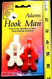 Vintage 1989 RARE Adams Hook Man Super Friends Adhesive Hooks Unopened NIB