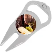 Wine Cheese Golf Ball Marker Divot Repair Tool Bottle Opener