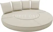 Outdoor Daybed Cushion Cover, 66" Replacement round Bed Cushions Cover,Outdoor W