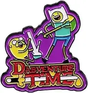 [Pinstant] Dabventure Adventure Time Title Logo Sword Come Along With Me Jake Finn Cartoon Animated TV Show Smoke Smoking High Weed Cannabis CBD Hemp Marijuana Bong 1.2" Enamel Pin Badge, 1.2 Inches, Enamel,