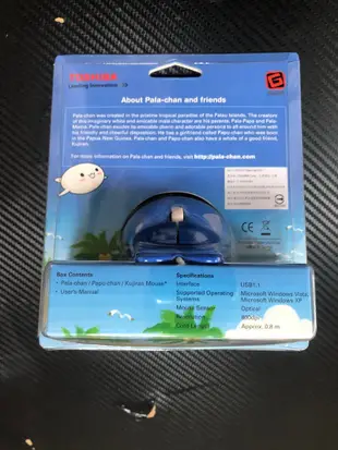 全新 買一送二 TOSHIBA 東芝 Pala-chan Mouse 超卡哇伊 滑鼠(藍色) ~~台南市可面交