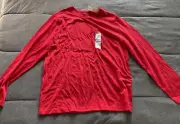 Wonder Nation Boys RED Fade Resistant Long Sleeve Kid Tough husky XLG ( 14-16