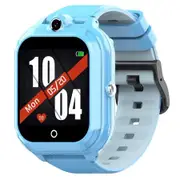 4G Kids Smart Watch VOICE CHAT and CALL SOS CALL Camera WiFi Location, Long Standby Col Blue
