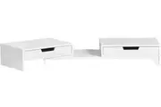 White Monitor Stand with Drawers