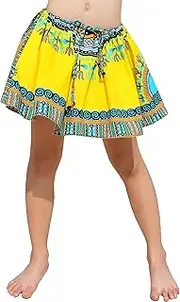 [RaanPahMuang] Mini Gypsy Childrens Africa Dashiki Art Pullsting Girls Dance Skirt