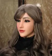 Silicone Female Mask Angel Face Headwear Halloween Movie Props Crossdresser 2024