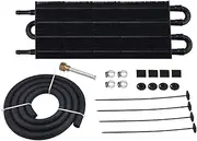 ZFGVGNMTYA 4 Row Universal Aluminum Oil Cooler Radiator Automatic Remote Transmission Oil Cooler Converter Kit Car Accessories Oil Cooler