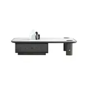 Stone Top Coffee Table with Red Oak Veneered and Drawer /Tea Table